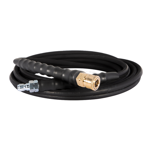 Pressure Washer High-Pressure 25 ft. x 1/4-inch 4,000 PSI Wire-Braided Hose with Quick-Connects