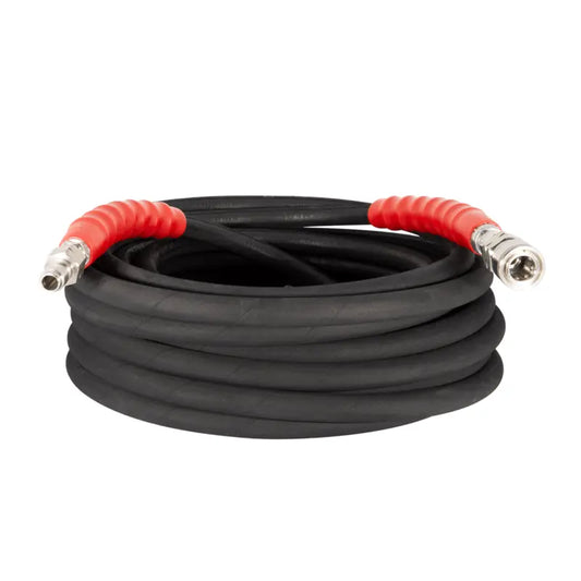 Pressure Washer High-Pressure 50 ft. x 3/8-inch 4,000 PSI Wire-Braided Black Hose with Brass Quick-Connects