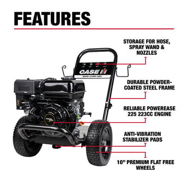Case IH 3,400PSI 2.5GPM Cold Water Gas Pressure Washer