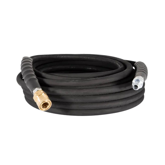 Pressure Washer High-Pressure 50 ft. x 3/8-inch 4,000 PSI Wire-Braided Black Hose with Stainless Steel Quick-Connects