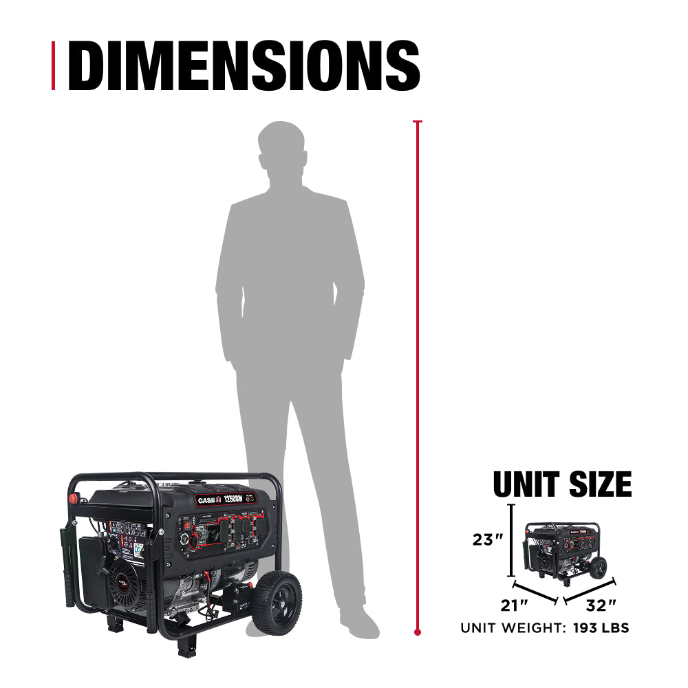 Case IH 12,500 Watt Tri-Fuel Generator
