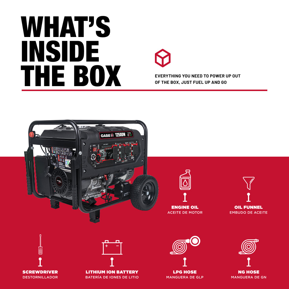 Case IH 12,500 Watt Tri-Fuel Generator