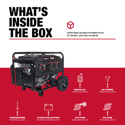 Case IH 12,500 Watt Tri-Fuel Generator