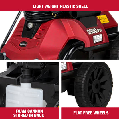 Case IH 2,300PSI 1.7GPM 2 in 1 Electric Pressure Washer