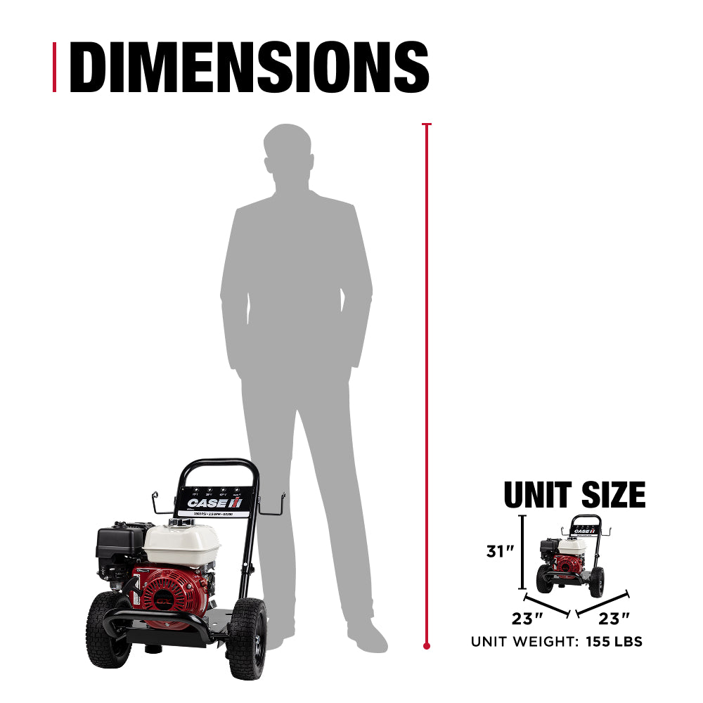 Case IH 3,800PSI 2.5GPM Cold Water Gas Pressure Washer