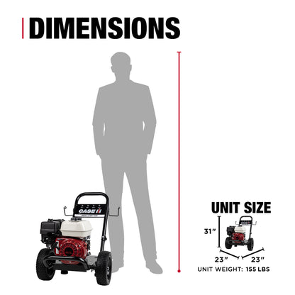 Case IH 3,800PSI 2.5GPM Cold Water Gas Pressure Washer