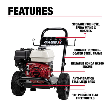 Case IH 3,800PSI 2.5GPM Cold Water Gas Pressure Washer