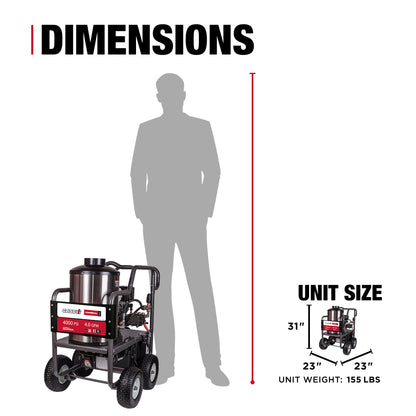 Case IH 4,000 PSI 4.0 GPM Hot Water Gas Pressure Washer