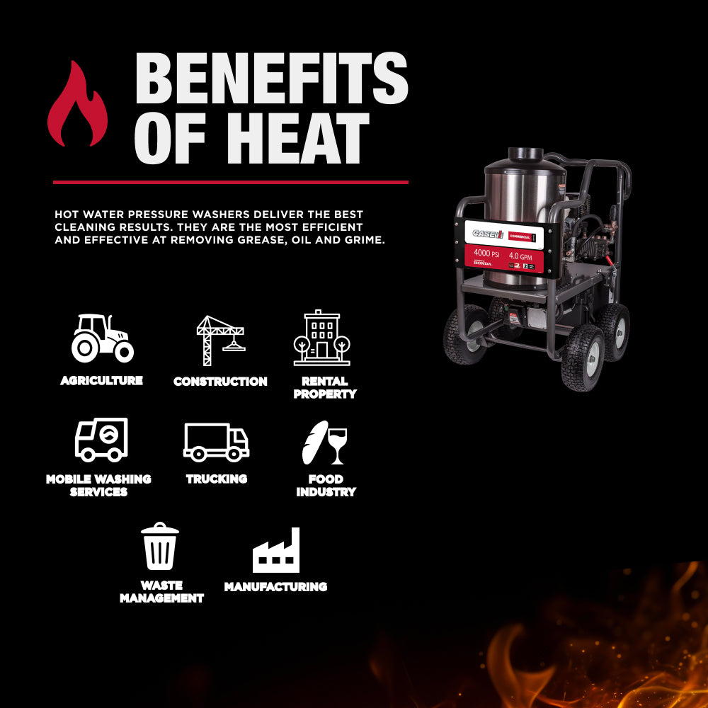 Case IH 4,000 PSI 4.0 GPM Hot Water Gas Pressure Washer