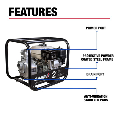 Case IH 2" 158 GPM 200CC Water Transfer Pump
