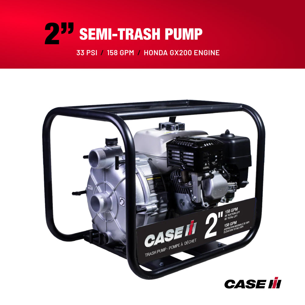 Case IH 2" 200CC 158GPM NPT Semi-Trash Pump