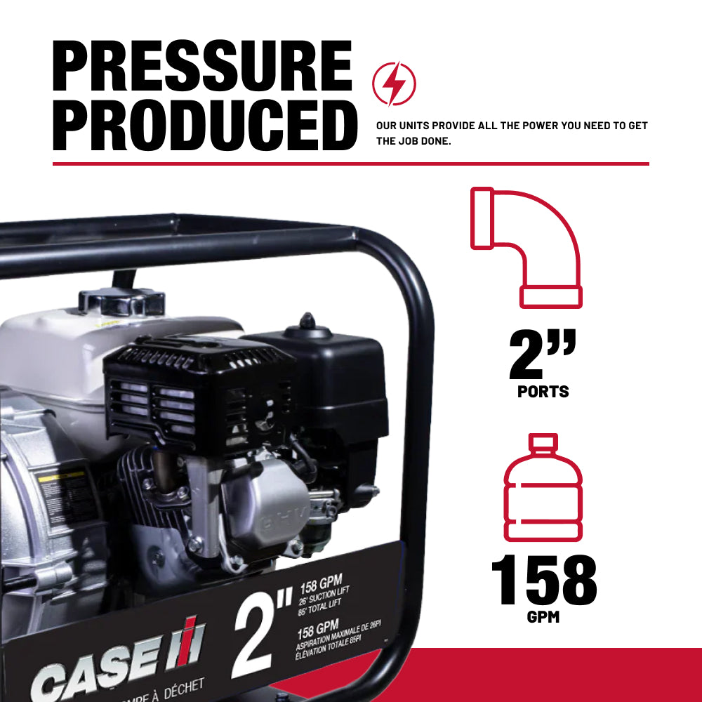 Case IH 2" 200CC 158GPM NPT Semi-Trash Pump