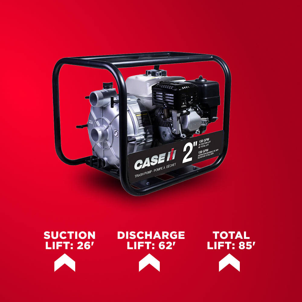 Case IH 2" 200CC 158GPM NPT Semi-Trash Pump