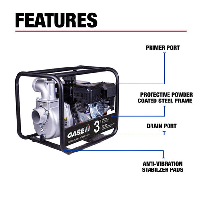 Case IH 3" 265 GPM 200CC Water Transfer Pump